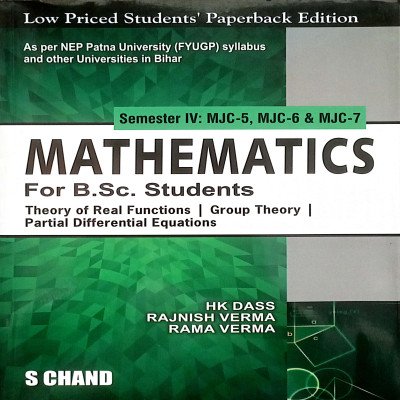 Mathematics For B.Sc. Students Semester-4 MJC-5, MJC-6 & MJC-7