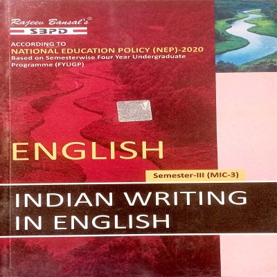 SBPD Indian Writting In English B.A Semester-3 (MIC-3)