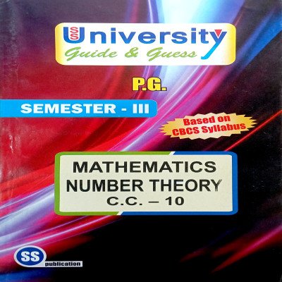 PG 3rd Semester Mathematics CC 10