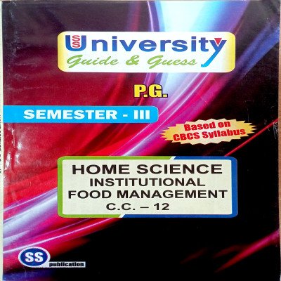 PG 3rd Semester Home science CC 12